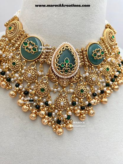 Kirat Premium Quality exclusive Gold Plated heritage necklace set