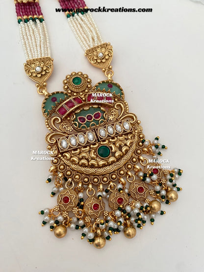 Jayna Premium Quality Gold plated exclusive heritage Rani haar set