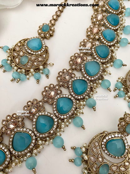 Kinjal Premium Quality Polki and Monalisa Statement Choker set