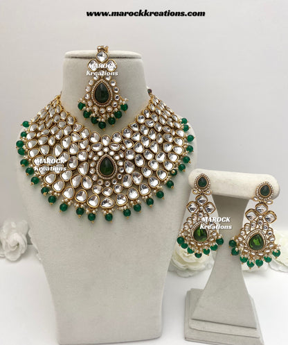 Ruhi Premium Quality Statement Kundan Necklace/Bridal set
