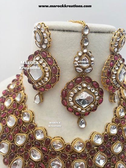 Roksana Sabyasachi inspired Premium Quality Kundan Statement Necklace set