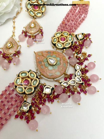 Natasha Premium Quality Kundan Meenakari Statement Choker set