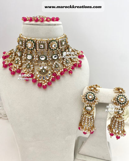 Mehak Premium Quality Kundan Statement Necklace set