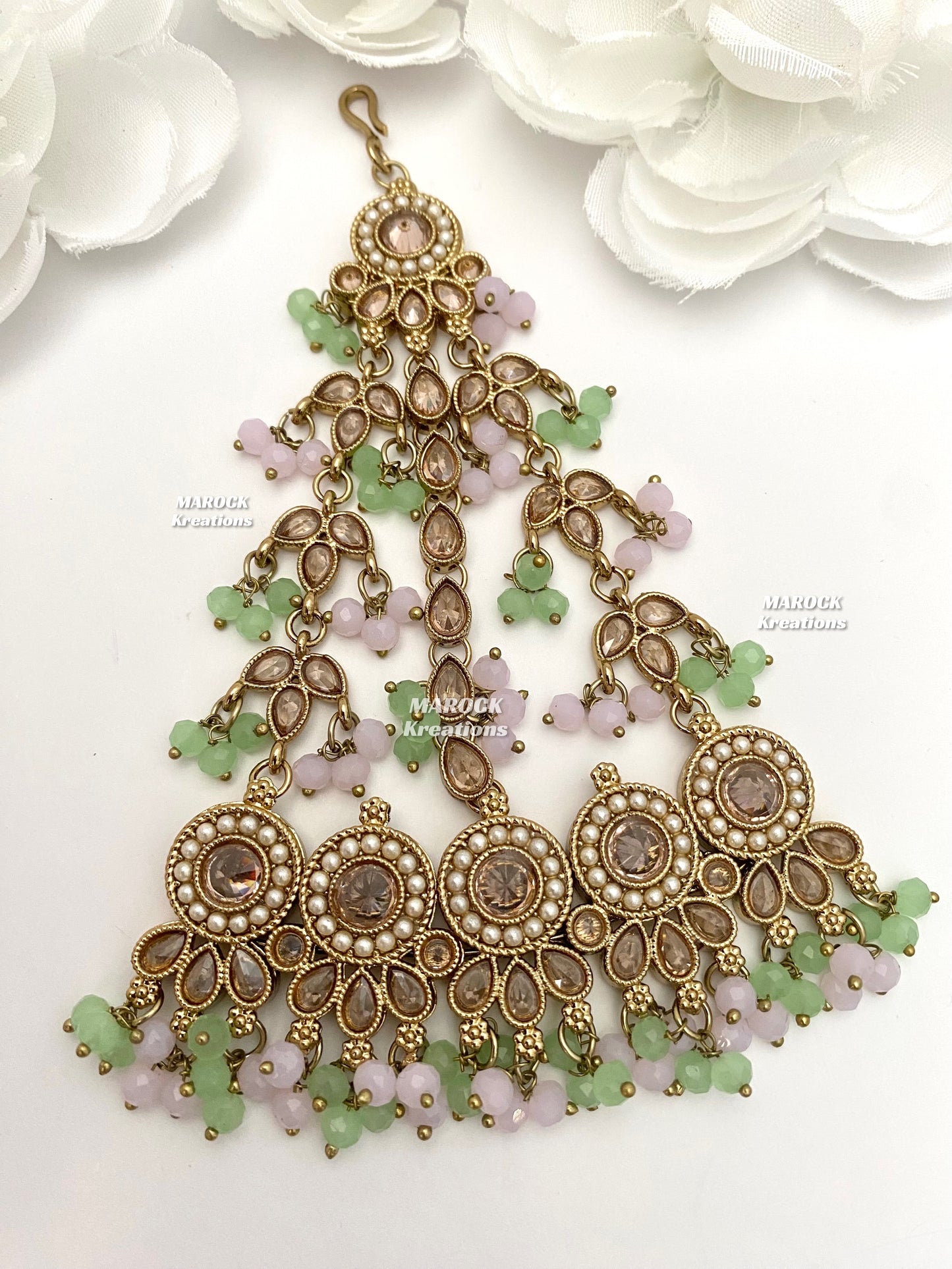 Antique Gold Polki Jhoomer/Passa