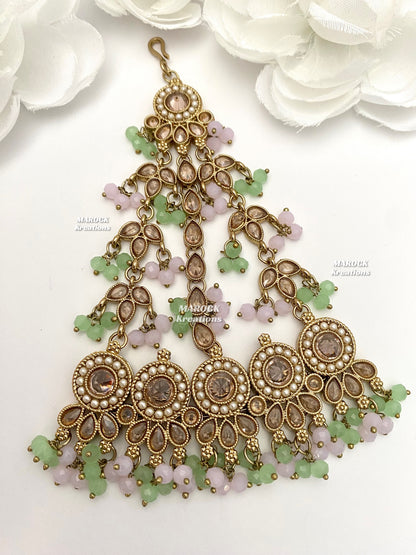 Antique Gold Polki Jhoomer/Passa