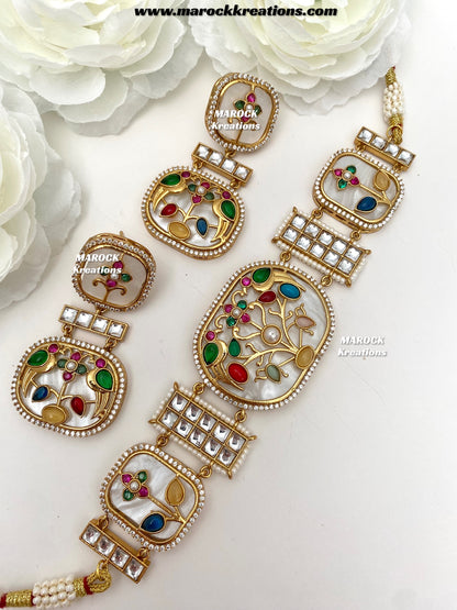 Swati Premium Quality sabyasachi inspired Statement kundan choker set