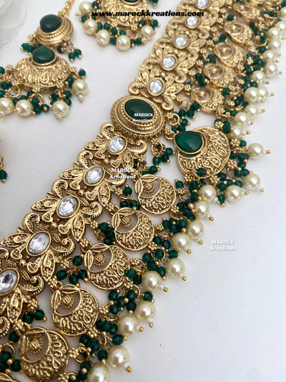 Zalifa Premium Quality Gold Plated choker set