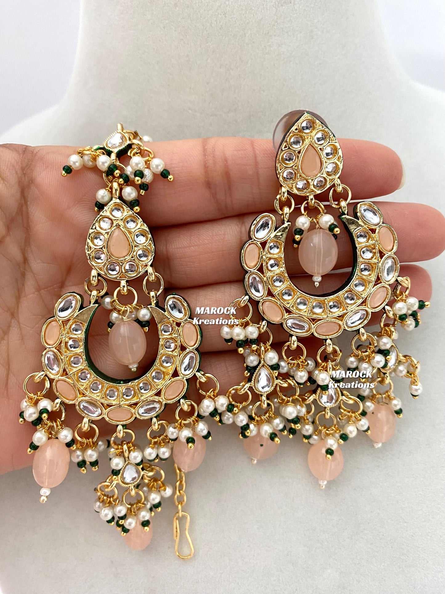 Premium Quality Thappa Kundan Statement Necklace set