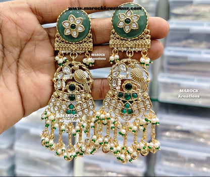 Premium quality Gold plated Kashmiri Statement Earrings