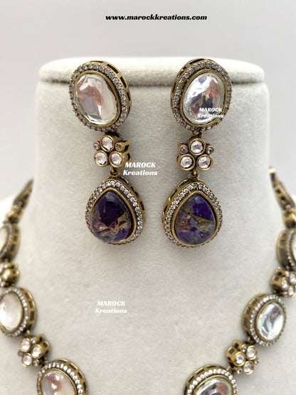 Sanjida Tyani inspired Victorian Kundan Statement Necklace set