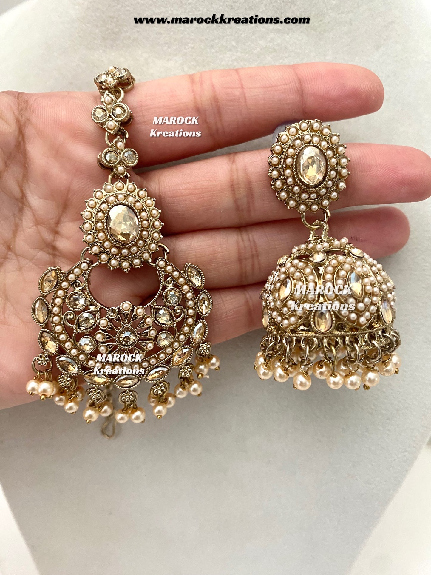 Shaya Antique Gold Polki waterfall Choker set