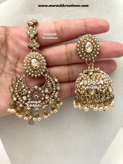 Shaya Antique Gold Polki waterfall Choker set