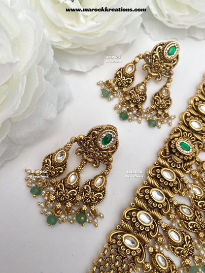 Robin Premium Quality Gold Plated Rajwadi choker set