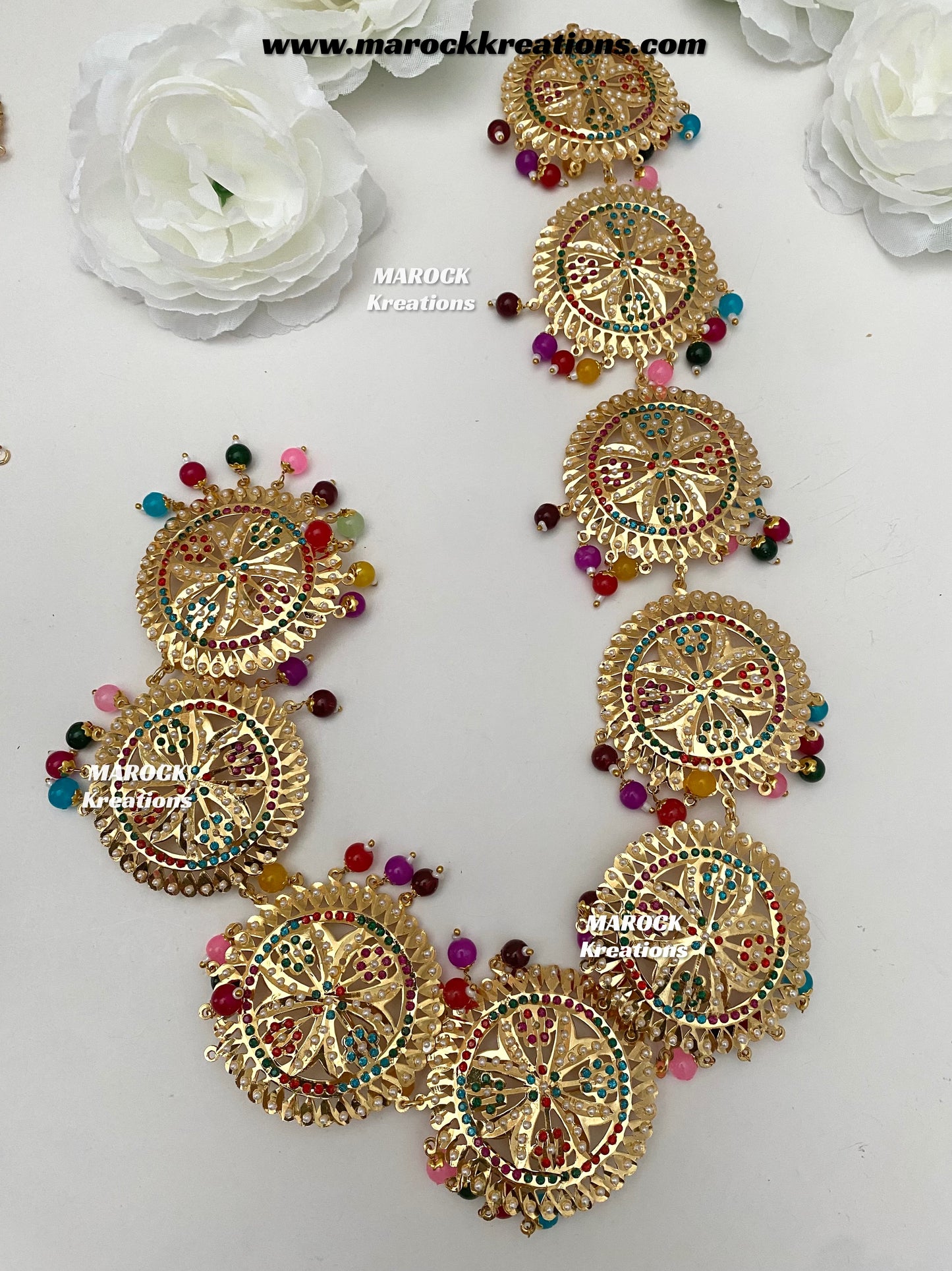 Gold plated Jadau Braid Jewelry/Choti
