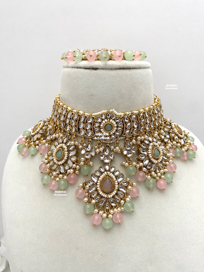 Bhavika Premium Quality Kundan choker/Necklace set