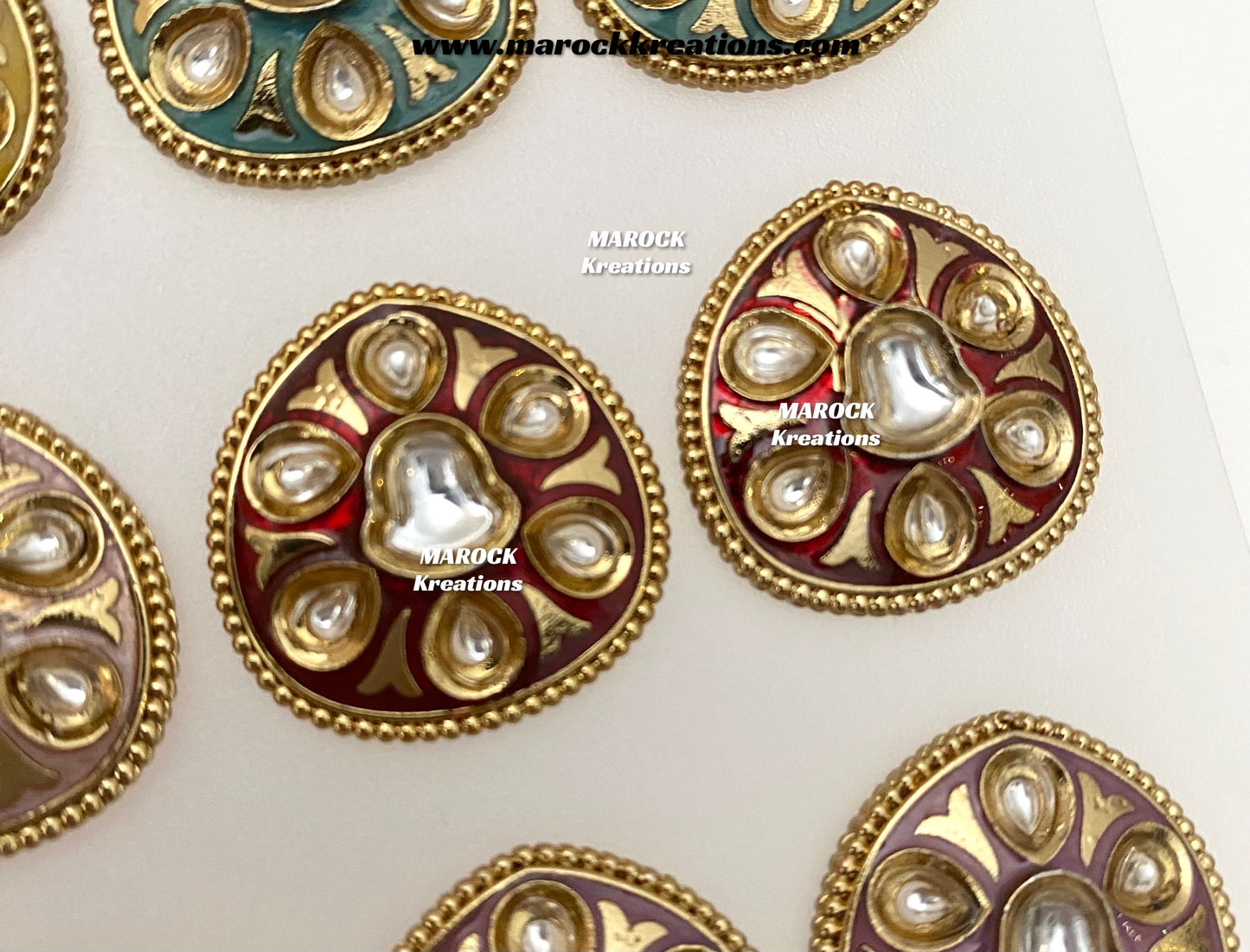 Natashi Meenakari Kundan Studs/Earrings