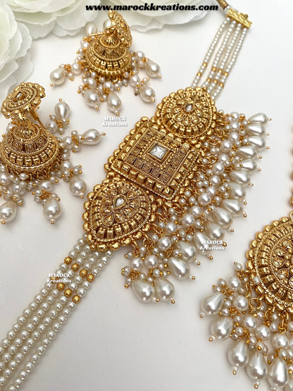 Asna Premium Quality Gold Plated statement choker set