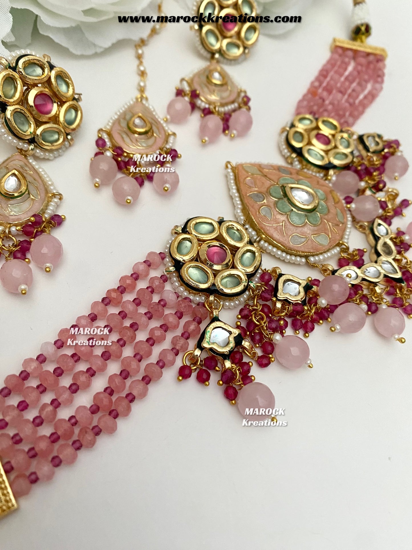 Natasha Premium Quality Kundan Meenakari Statement Choker set