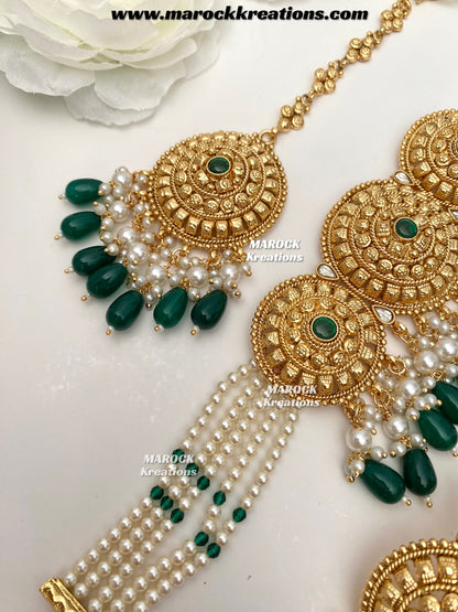 Anuja Premium Quality Gold Plated statement choker set