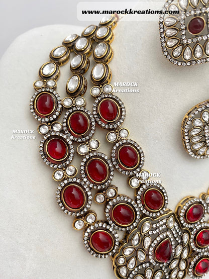 Jessie Tyani inspired Kundan Statement Necklace set