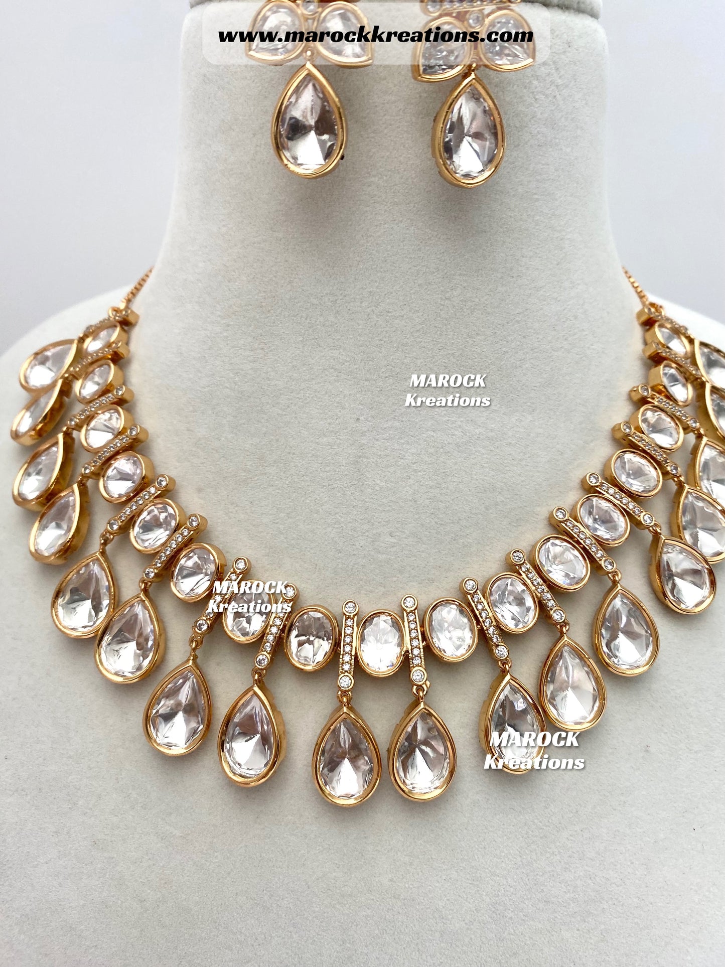 Sneha Tyani Inspired Premium Quality gold plated Kundan exclusive Necklace set