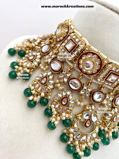 Mehak Premium Quality Kundan Statement Necklace set