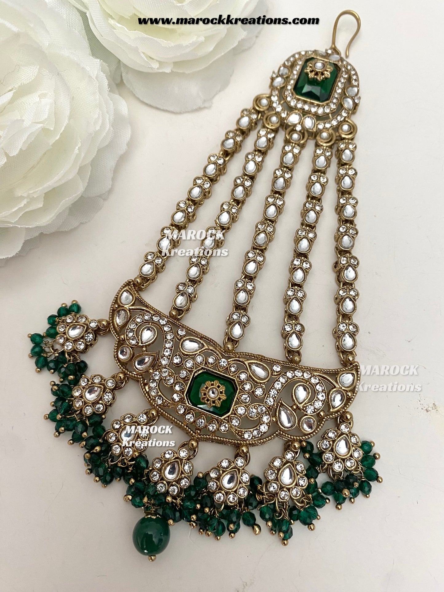 Premium Quality Antique Kundan Statement Bridal set