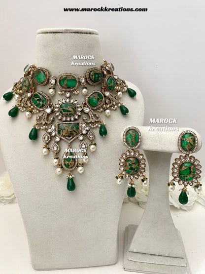 Jane Sabyasachi inspired Premium Quality  Kundan statement necklace set