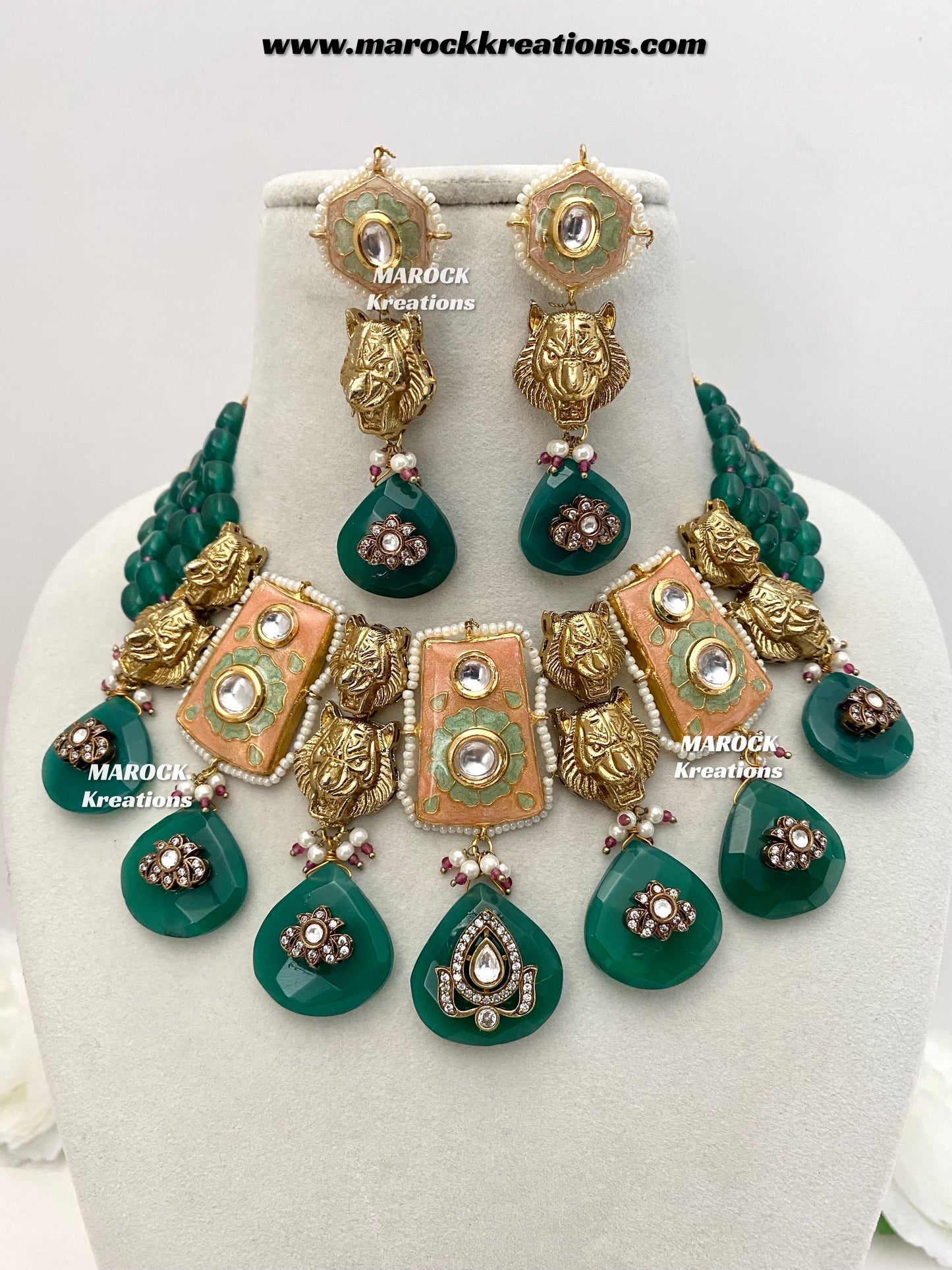 Razia Sabyasachi inspired Premium Quality Kundan Meenakari Statement Necklace set