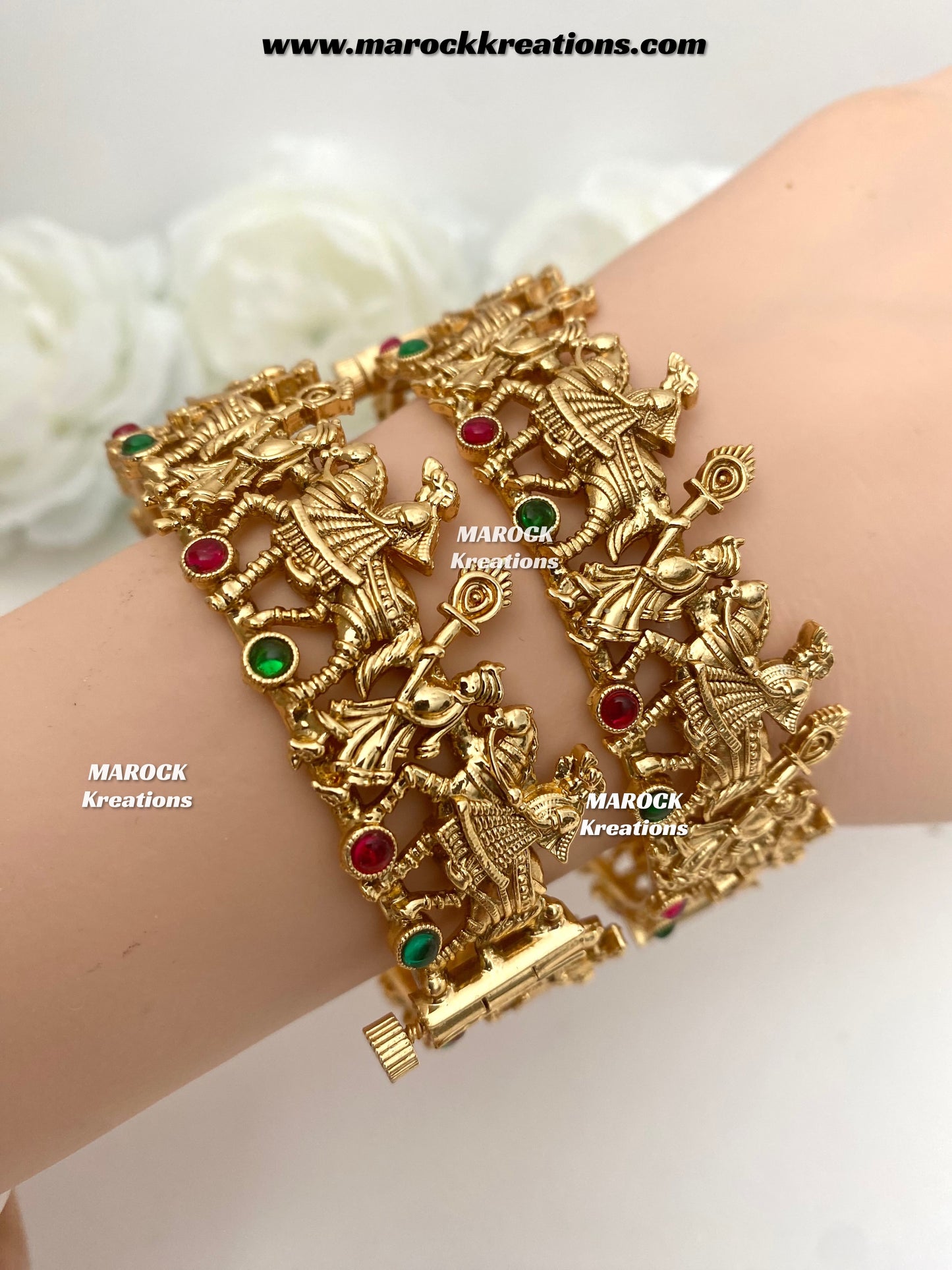 Leena Gold plated openable Doli/Barat kade/Bangles/Kangan