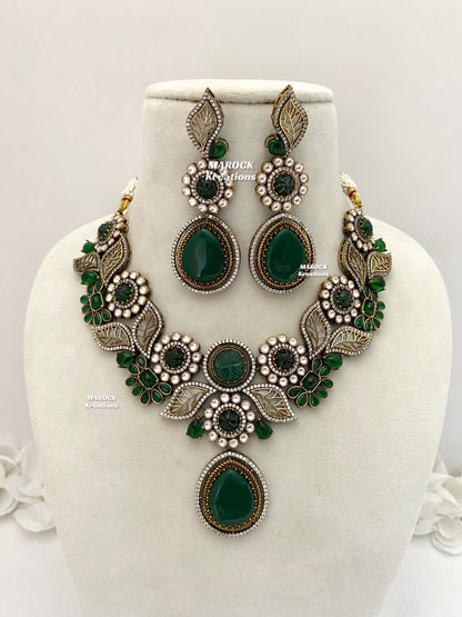 Angela Sabyasachi inspired Premium Quality Moissanite Kundan Necklace set