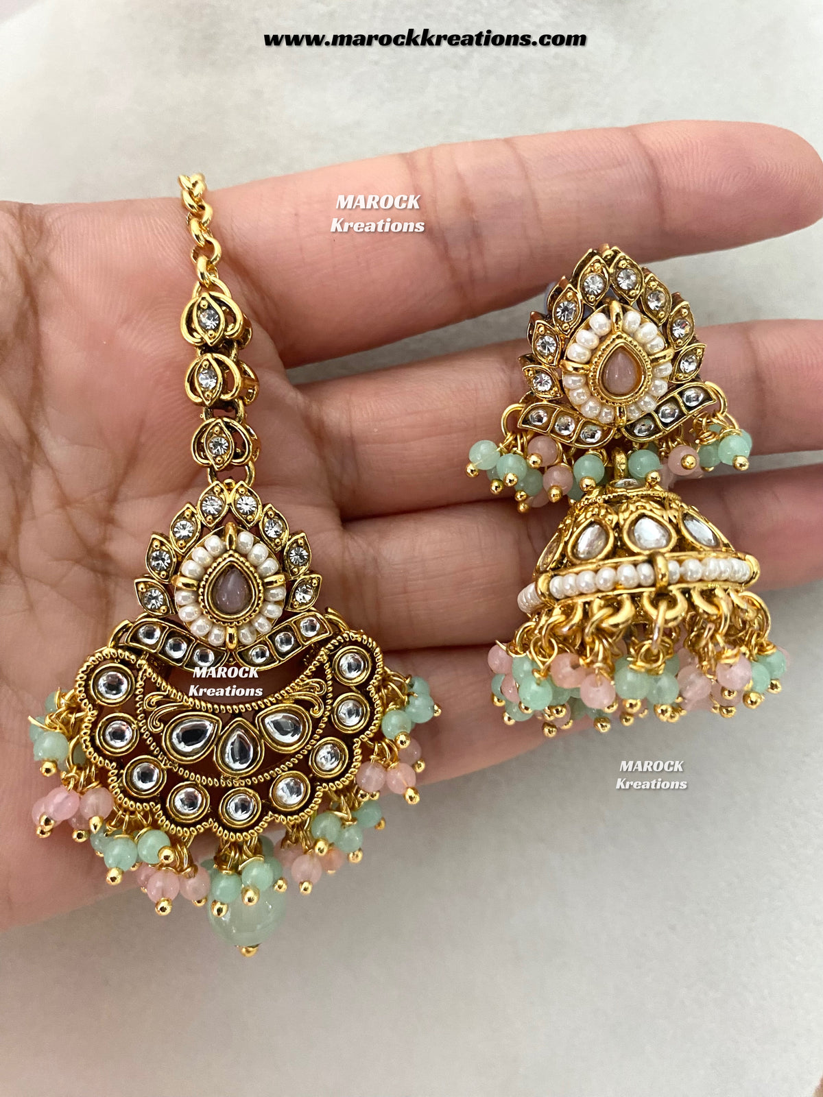 Danisha Premium Quality Kundan Statement necklace set