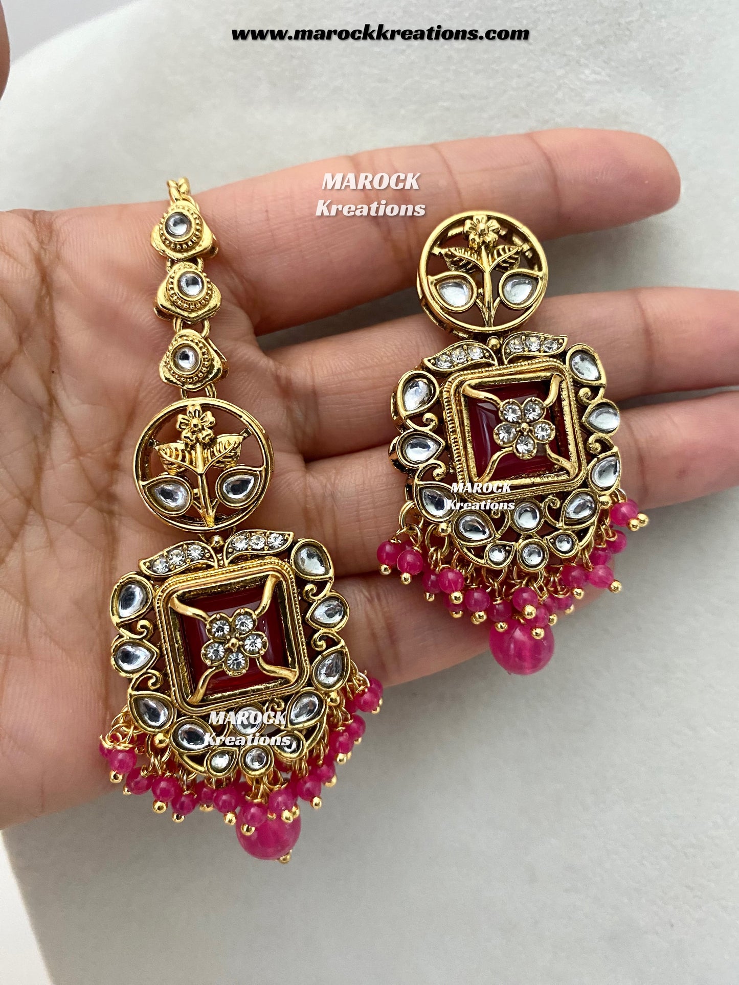 Carrie Premium Quality Kundan Statement Necklace set