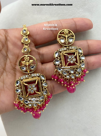 Carrie Premium Quality Kundan Statement Necklace set