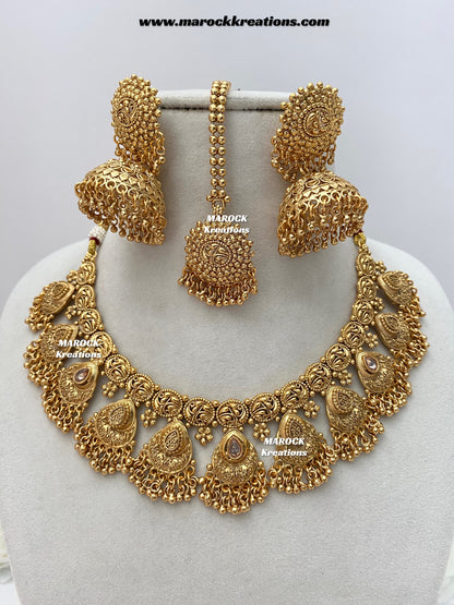Lipika Premium Quality Gold Plated necklace set