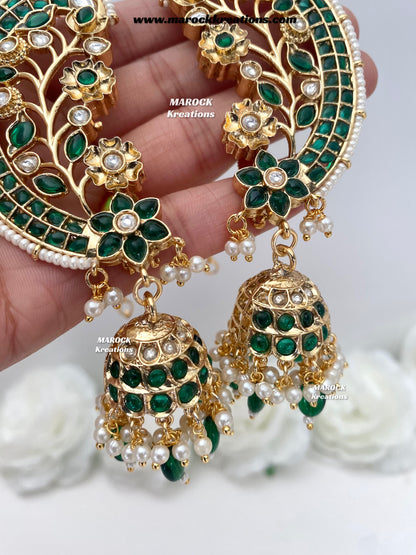 Shilpy Premium quality Gold plated Earcuff style Statement Jhumki Earrings