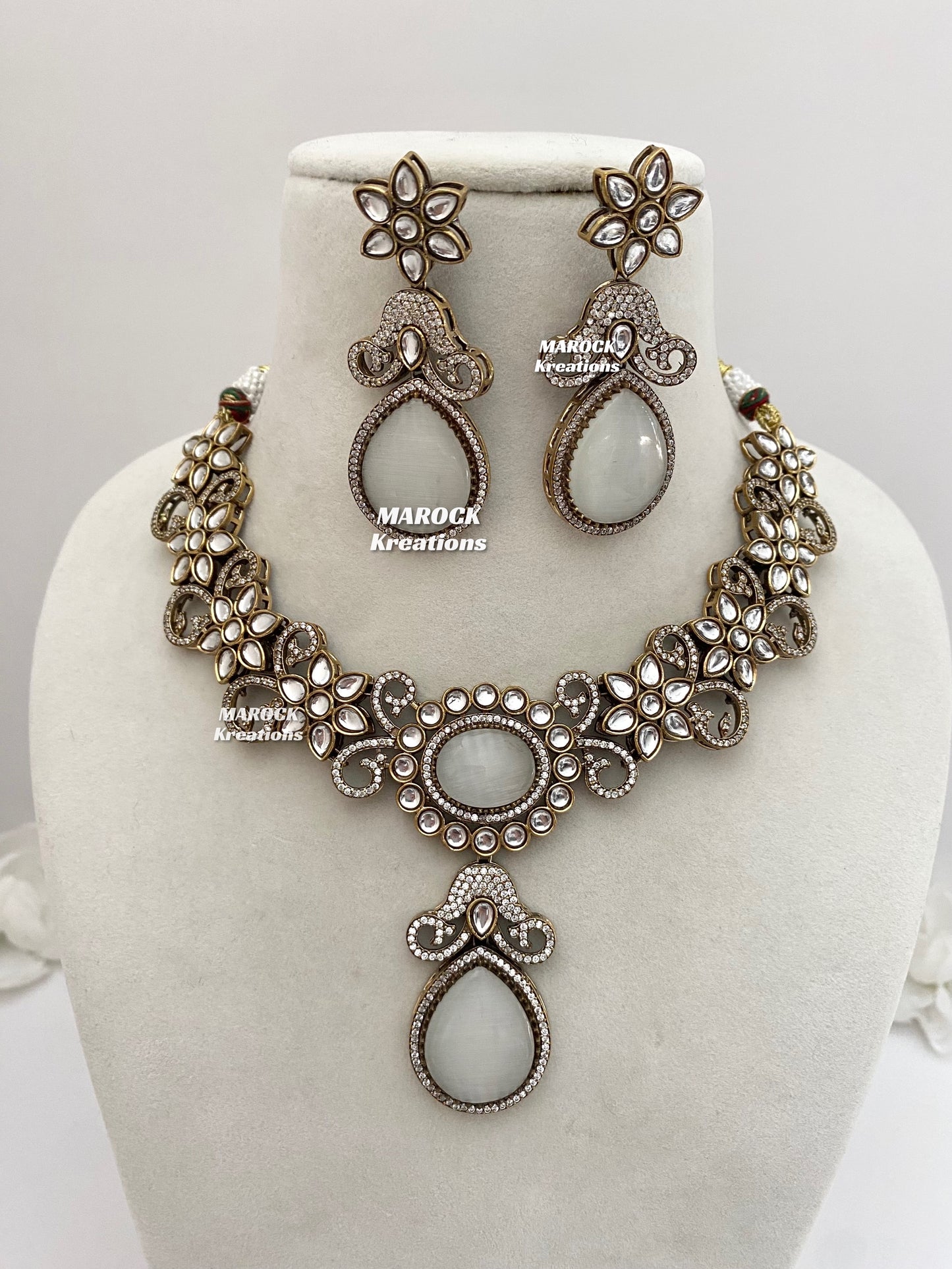 Freya Sabyasachi inspired Premium Quality Moissanite Kundan Necklace set