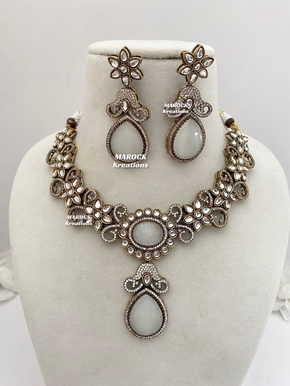 Freya Sabyasachi inspired Premium Quality Moissanite Kundan Necklace set