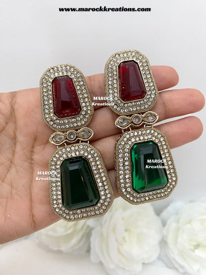 Himani Premium Quality Polki Statement Earrings