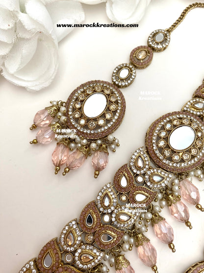 Resmin Premium Quality Mirror Choker set