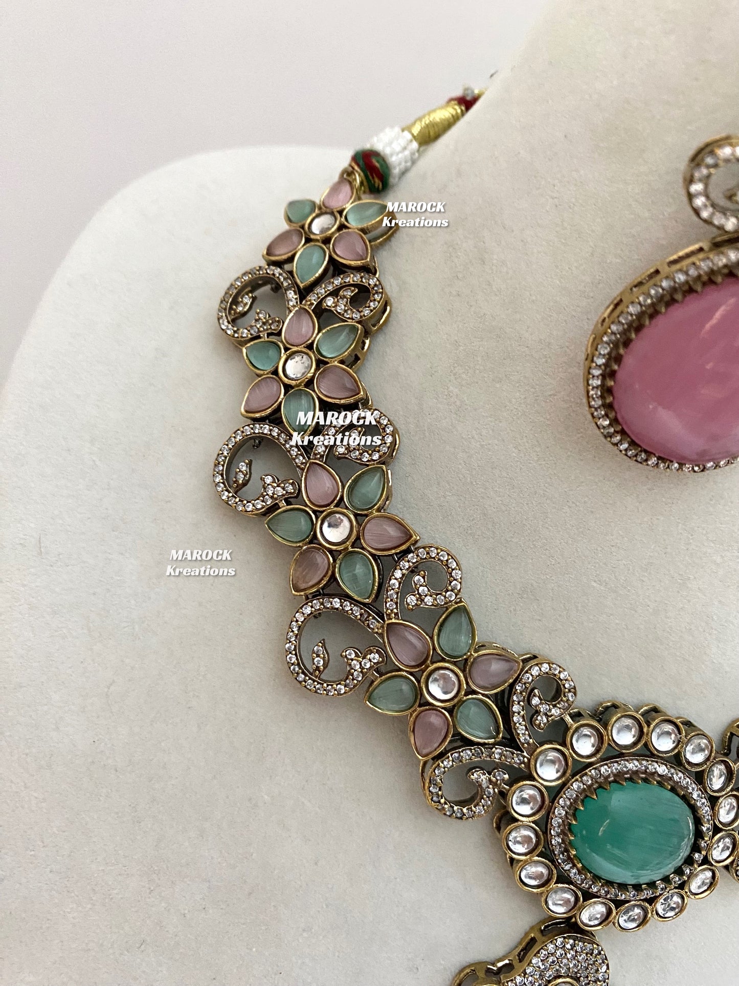 Freya Sabyasachi inspired Premium Quality Moissanite Kundan Necklace set