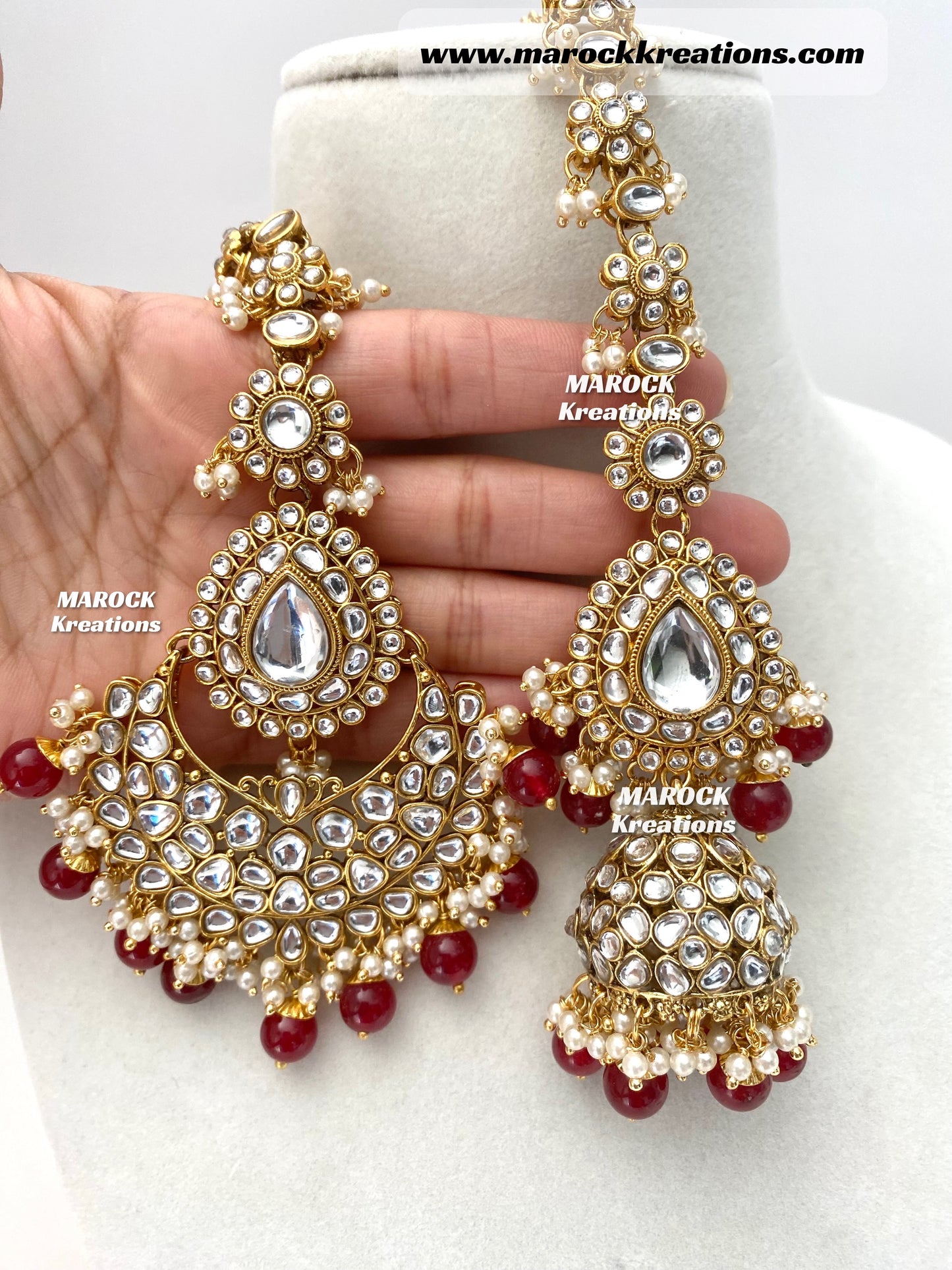 Reet Premium Quality Kundan Statement Necklace set/Bridal set