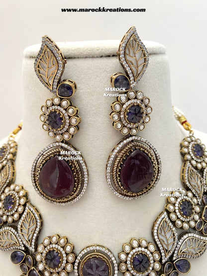 Angela Sabyasachi inspired Premium Quality Moissanite Kundan Necklace set
