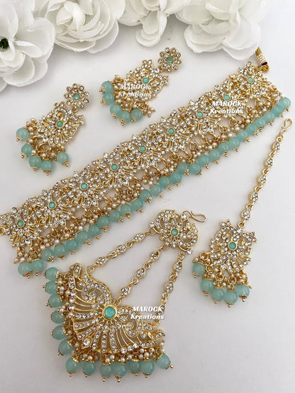 Gold base Pakistani Choker sets