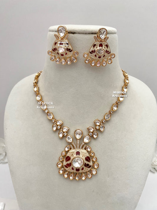 Mia Tyani inspired Premium Quality Kundan Necklace set