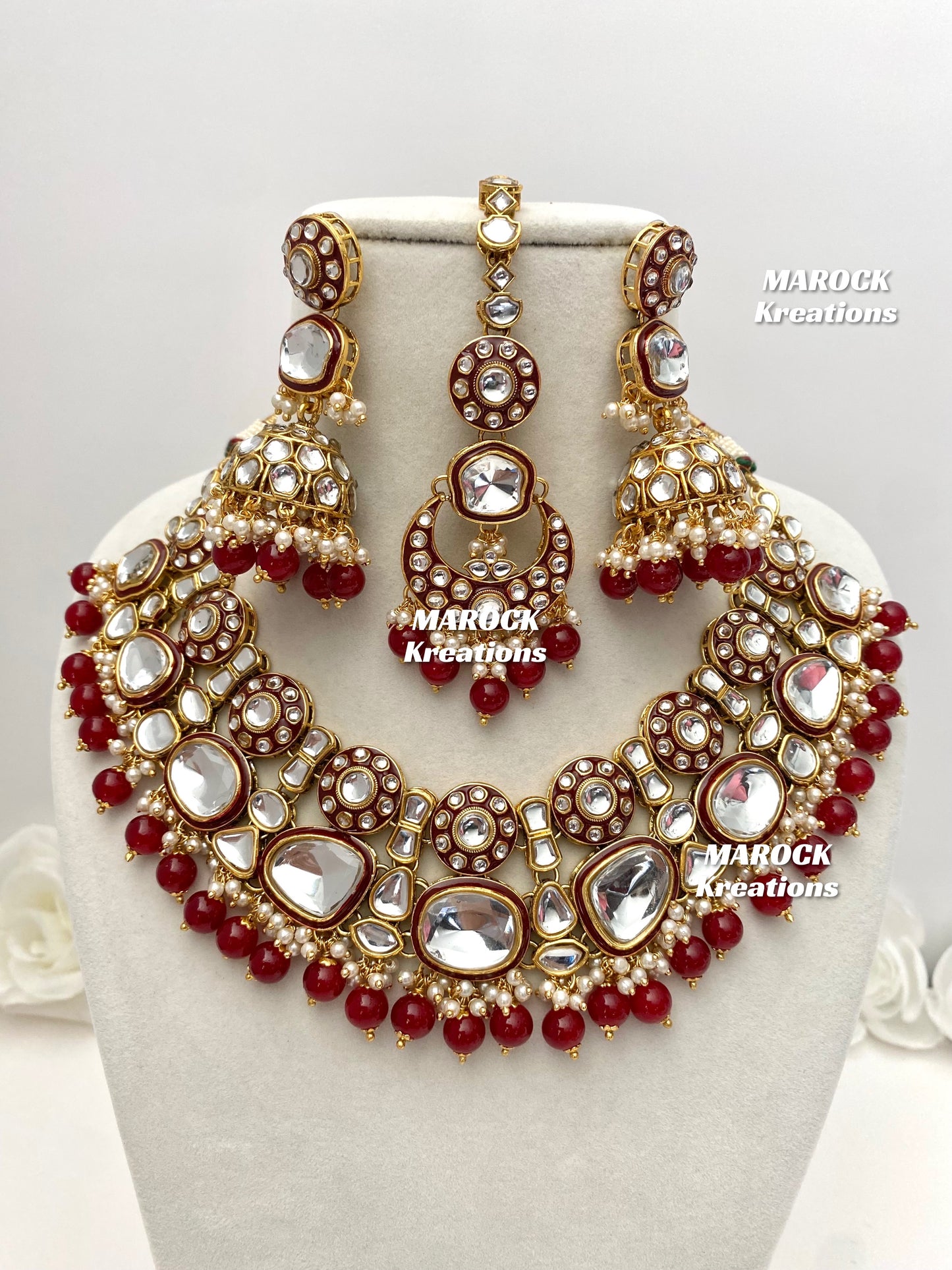 Salima Premium Quality Kundan Statement Necklace set