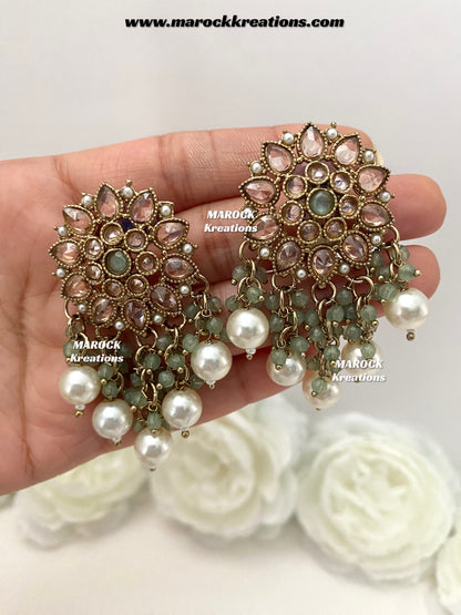 Rameesa Antique Polki Studs/Earrings