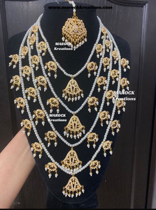 Rukmani Jadau multi layer Raani Haar/Long Necklace set