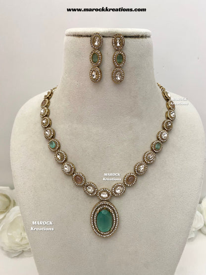Raveen Premium Quality Kundan Necklace set