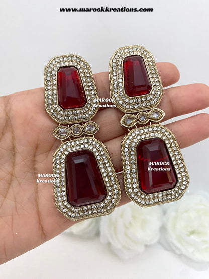 Himani Premium Quality Polki Statement Earrings